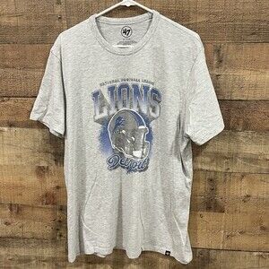 47’ Detroit Lions Football Mens Gray T Shirt Graphic Size XL